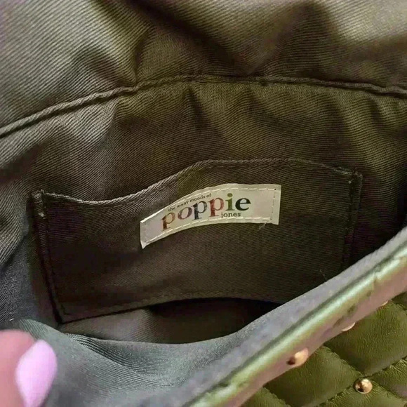 Women's Crossbody Small Green Bag Poppie Jones Excellent condition - Picture 7 of 12